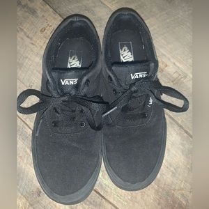 Vans black big boy shoes size 5